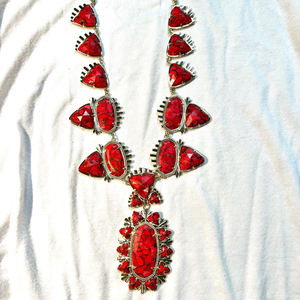 NWT Kendra Scott Havana Exclusive TX Release Bronze Veined Red Magnesite SO RARE - Picture 16 of 16